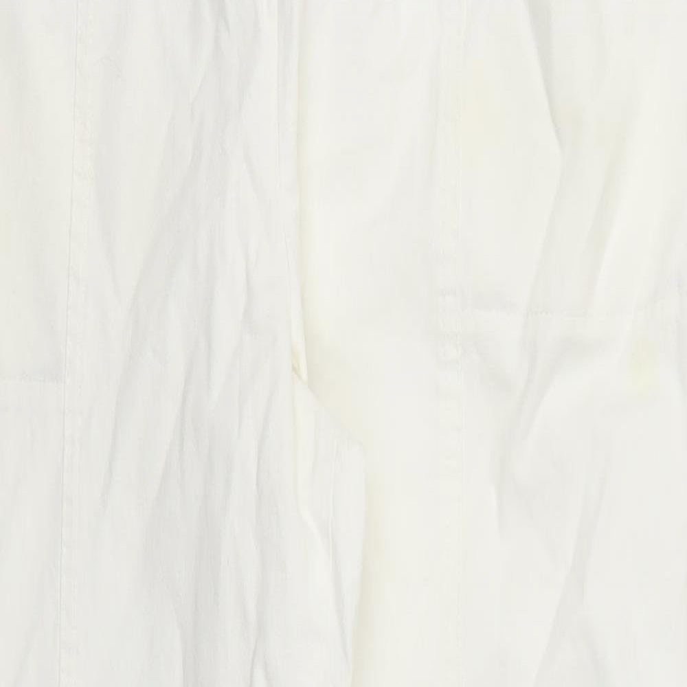 Womens UK Size 32 in Preworn Regular Fit  White Trousers