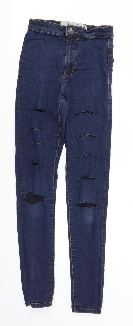 Denim Co Womens Blue  Denim Skinny Jeans Size 4 L26 in