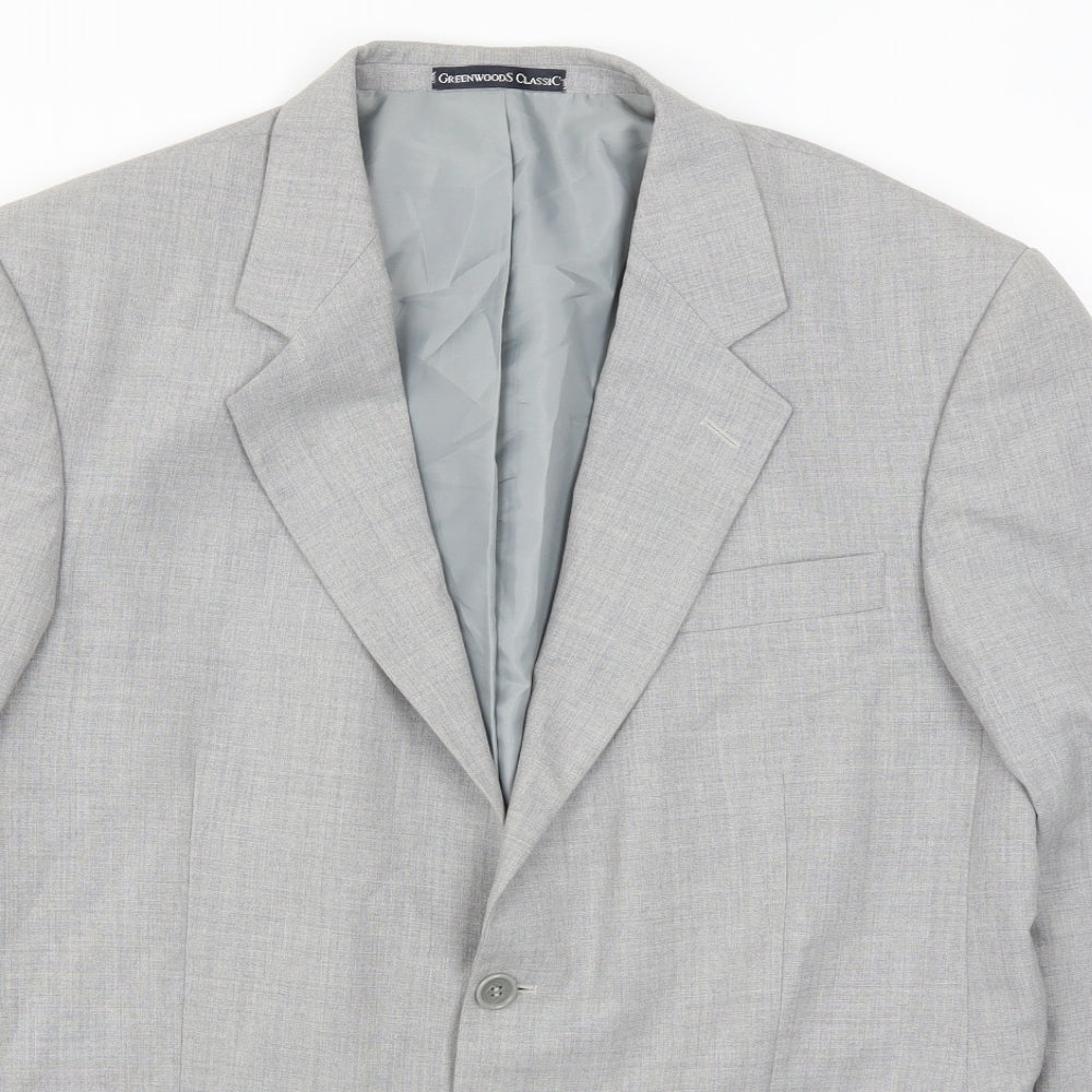 Mens UK Size 42 Greenwoods Regular Grey Suit Jacket