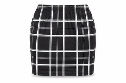 SHEIN iShein Womens Black Check  Maxi Skirt Size M