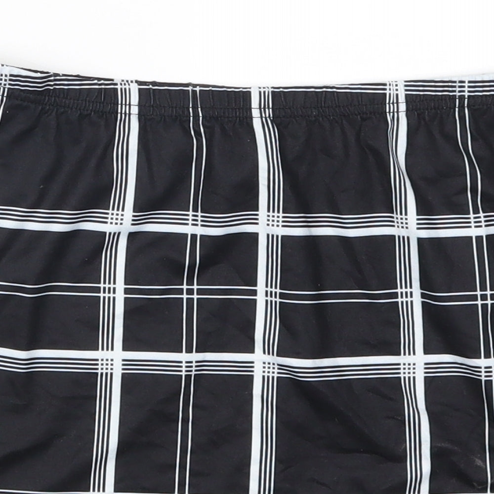 iShein Womens Black Check  Maxi Skirt Size M