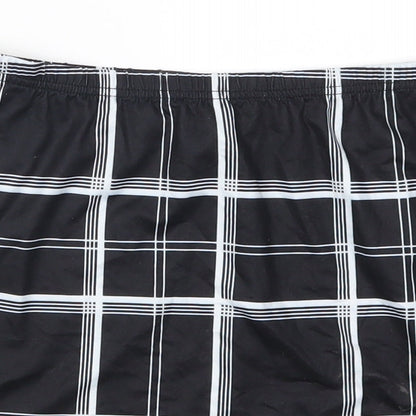 iShein Womens Black Check  Maxi Skirt Size M