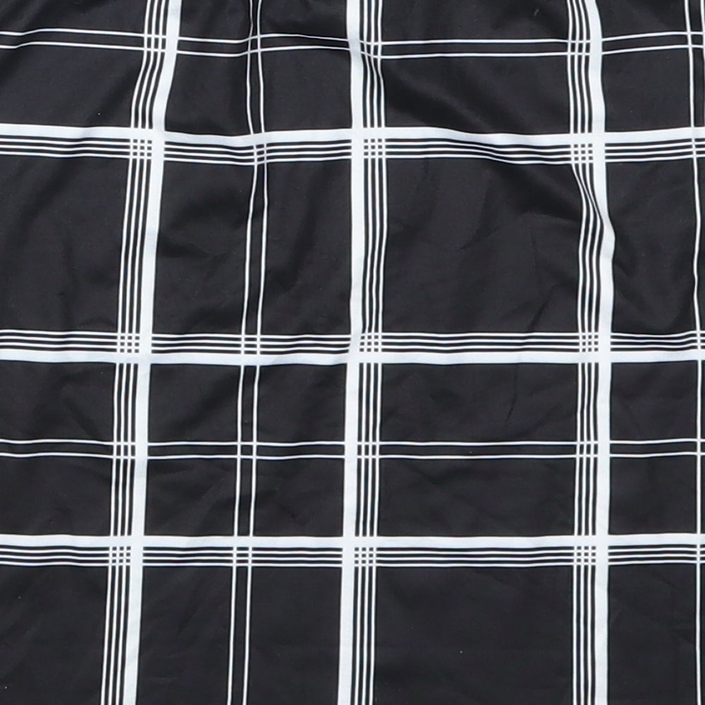 iShein Womens Black Check  Maxi Skirt Size M