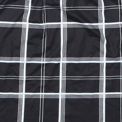 iShein Womens Black Check  Maxi Skirt Size M
