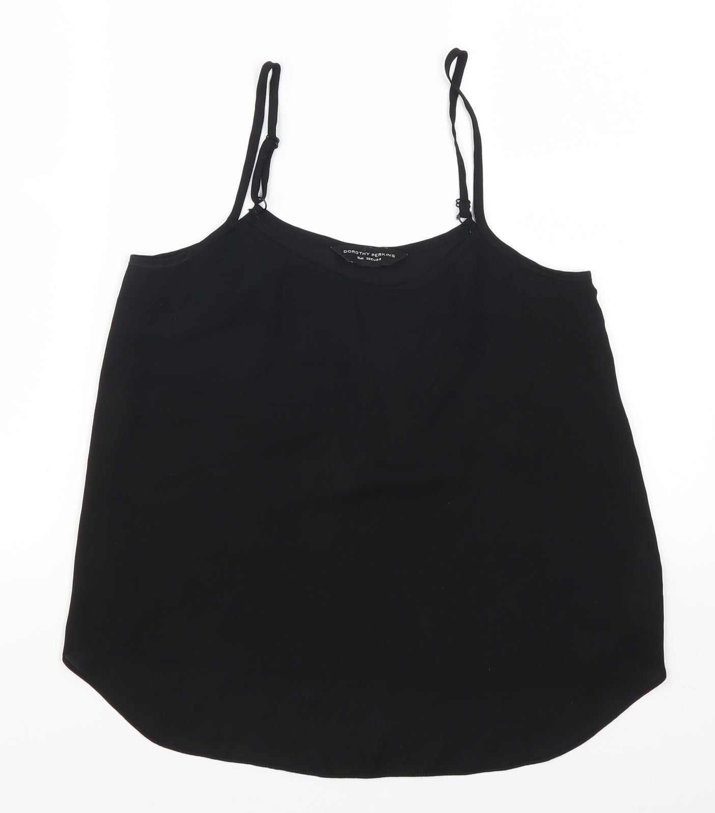 Womens UK Size 8 Dorothy Perkins Black Basic Tank