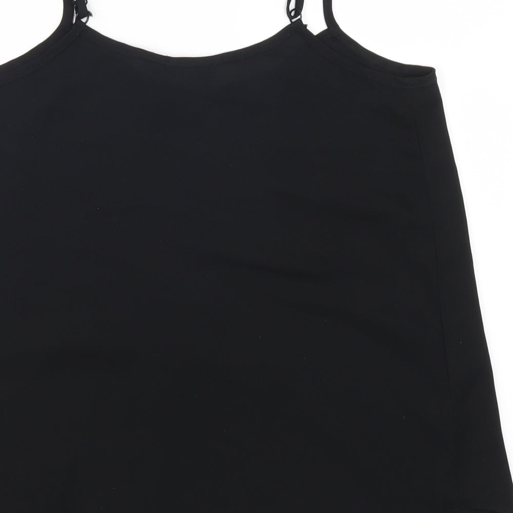 Womens UK Size 8 Dorothy Perkins Black Basic Tank