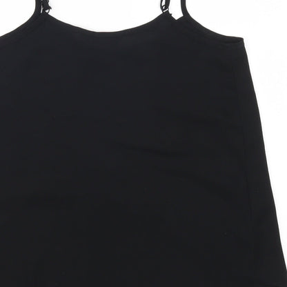Womens UK Size 8 Dorothy Perkins Black Basic Tank