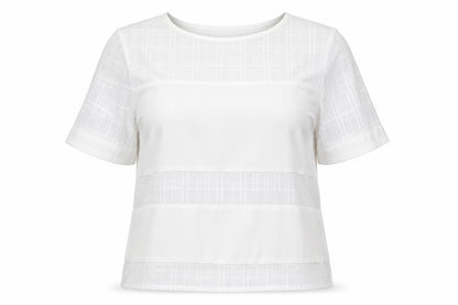 Womens UK Size 12 Papaya White Basic T-Shirt