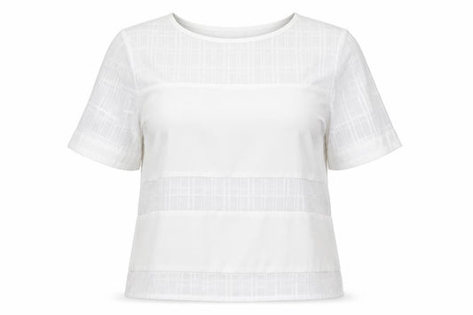 Womens UK Size 12 Papaya White Basic T-Shirt
