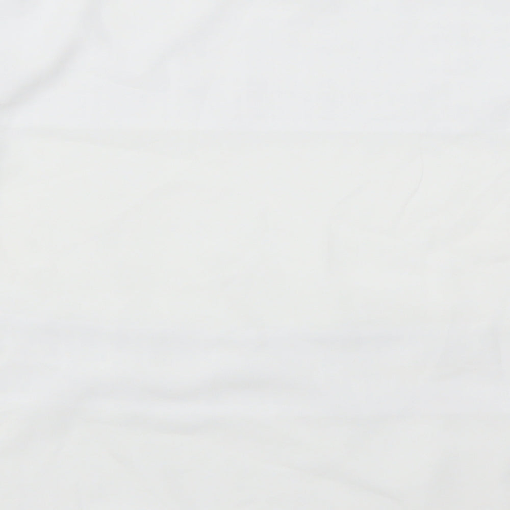 Womens UK Size 12 Papaya White Basic T-Shirt