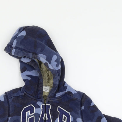 Gap Boys Blue Camouflage  Full Zip Jumper Size 6-9 Months