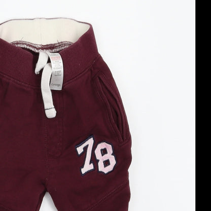 George Girls Purple   Jogger Trousers Size 0-3 Months