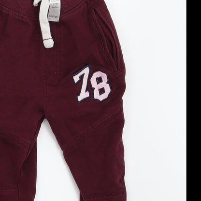 George Girls Purple   Jogger Trousers Size 0-3 Months