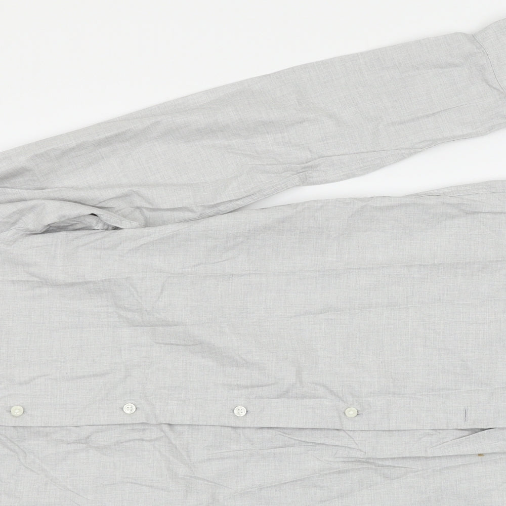 Mens UK Size M NEXT Grey  Button-Up Long Sleeve Casual Shirt