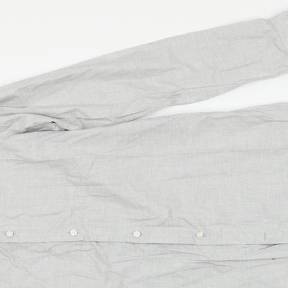 Mens UK Size M NEXT Grey  Button-Up Long Sleeve Casual Shirt
