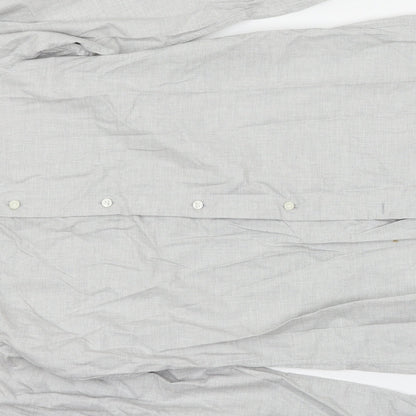 Mens UK Size M NEXT Grey  Button-Up Long Sleeve Casual Shirt