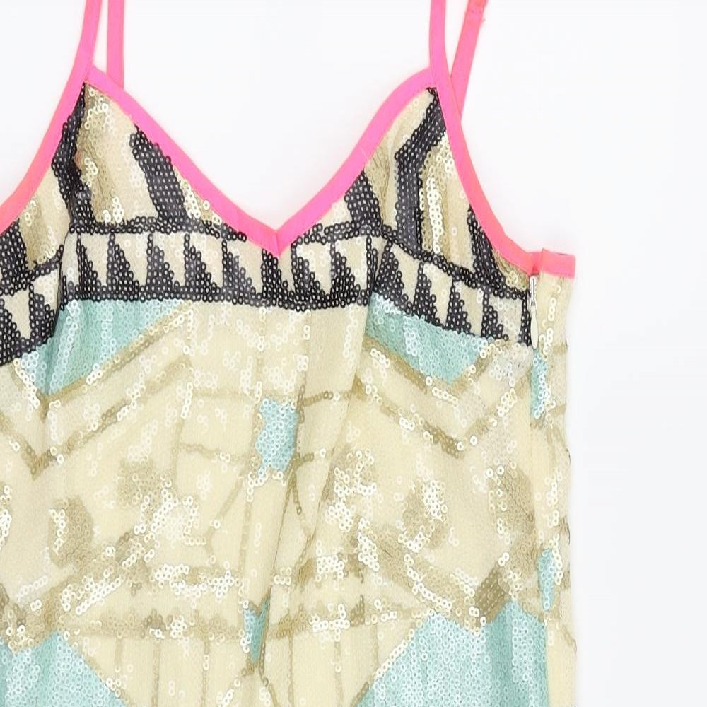 Womens UK Size 6 Miss Selfridge Multicoloured Camisole Tank
