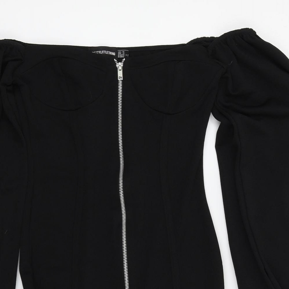 PRETTYLITTLETHING Womens Black   Mini  Size 6