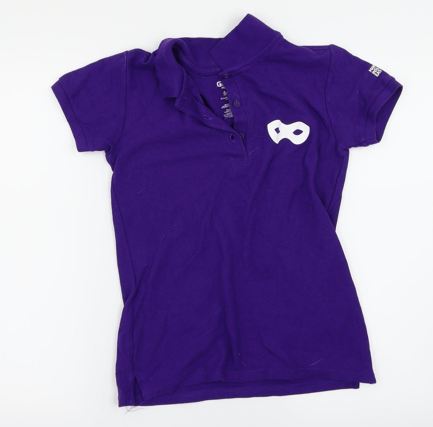 Womens UK Size S Gildan Purple Basic Polo