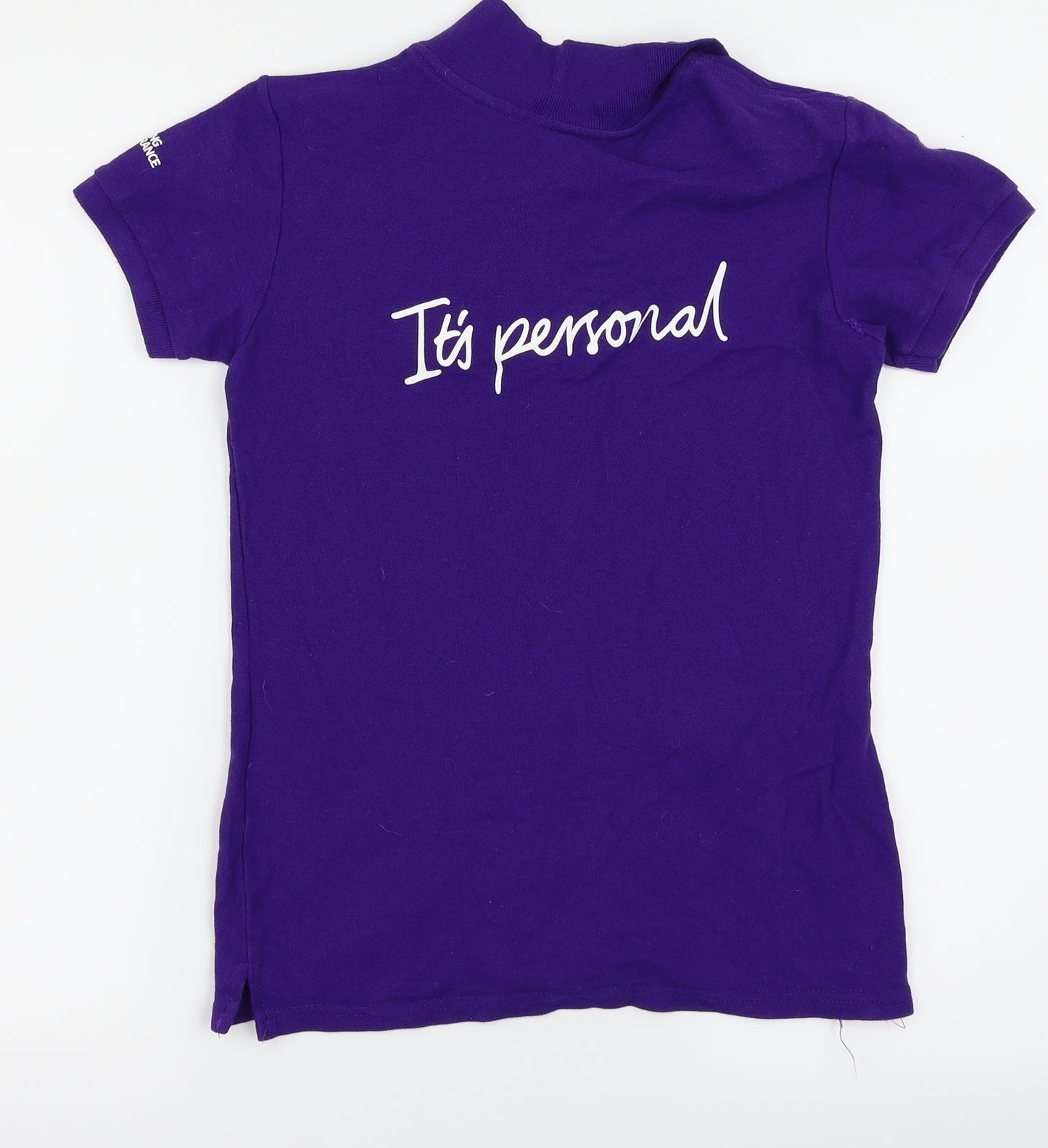 Womens UK Size S Gildan Purple Basic Polo