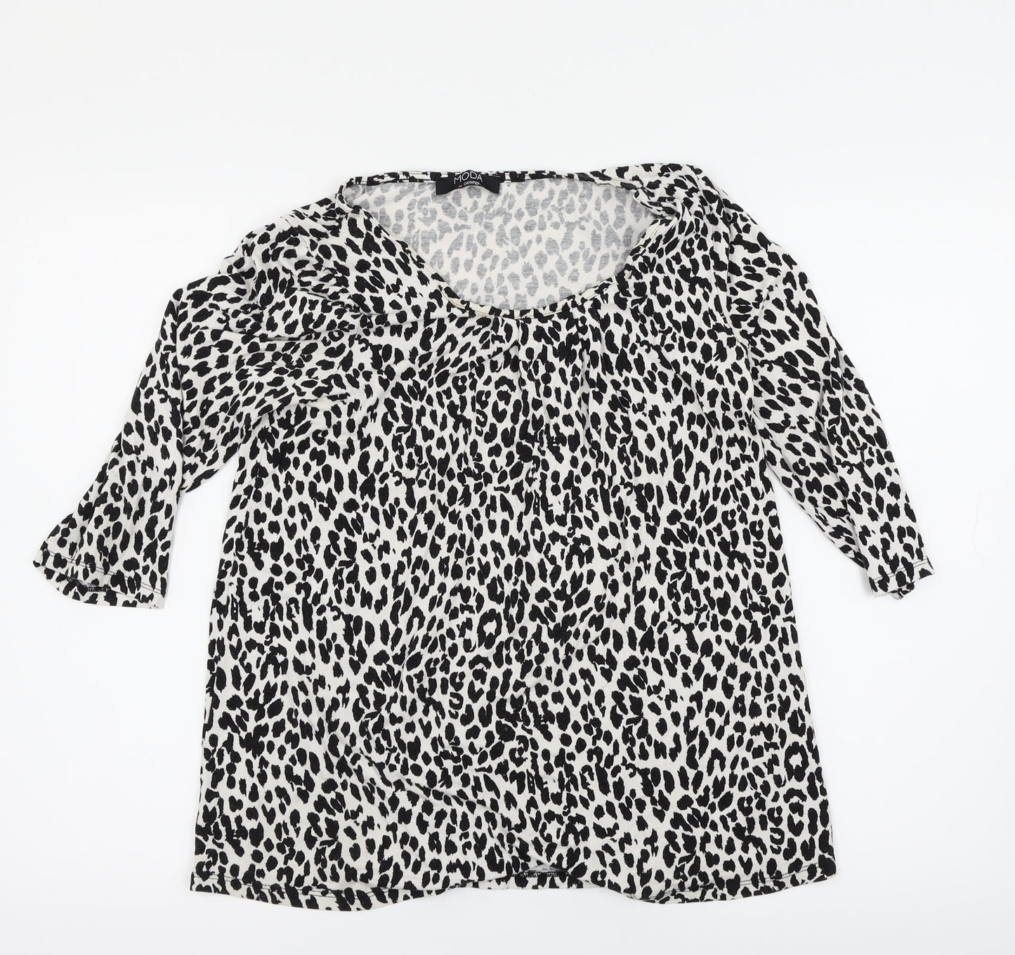 Womens UK Size 12 Moda Multicoloured Basic Blouse