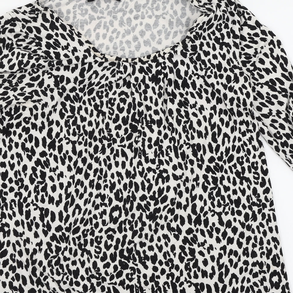 Womens UK Size 12 Moda Multicoloured Basic Blouse