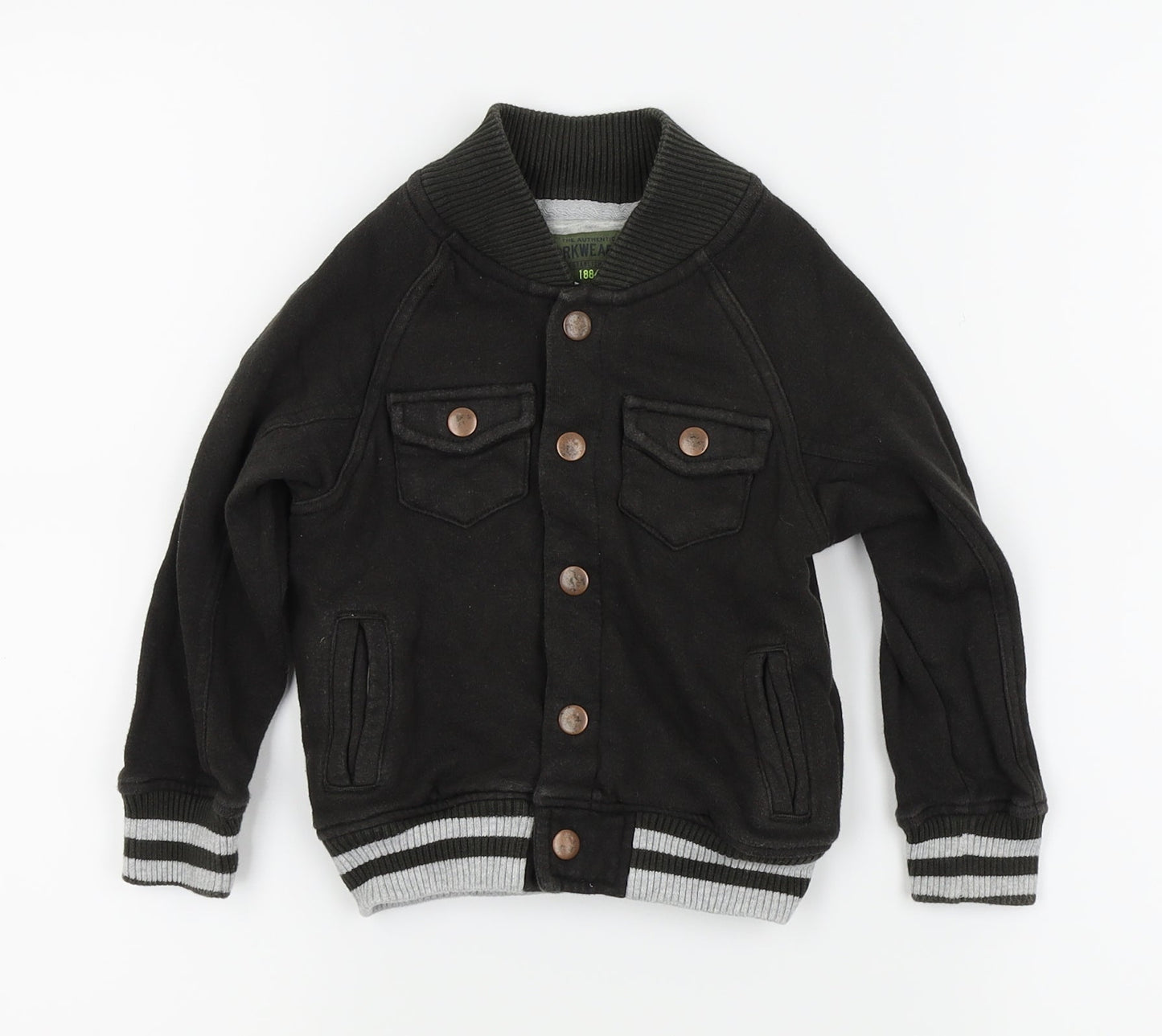 worwear & co Boys Black   Pullover Jumper Size 18-24 Months  - button up jackets