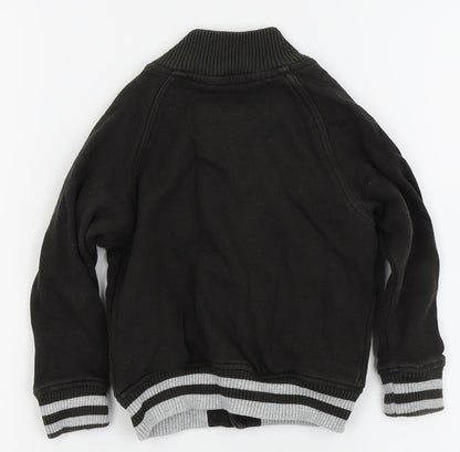 worwear & co Boys Black   Pullover Jumper Size 18-24 Months  - button up jackets