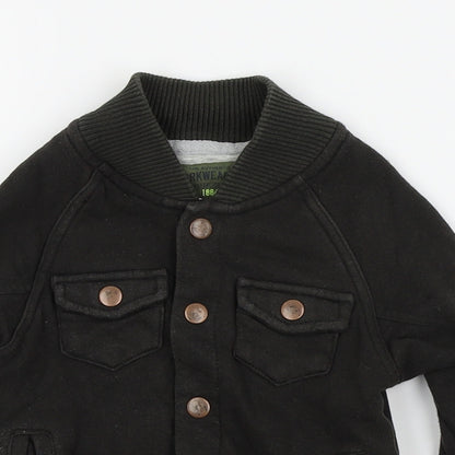 worwear & co Boys Black   Pullover Jumper Size 18-24 Months  - button up jackets