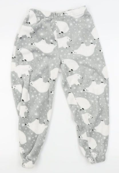 Just Like You Girls White Animal Print  Capri Pyjama Pants Size 10-11 Years