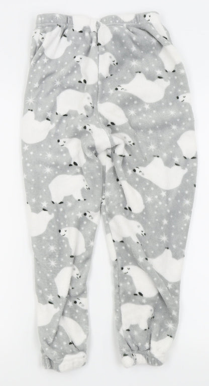 Just Like You Girls White Animal Print  Capri Pyjama Pants Size 10-11 Years