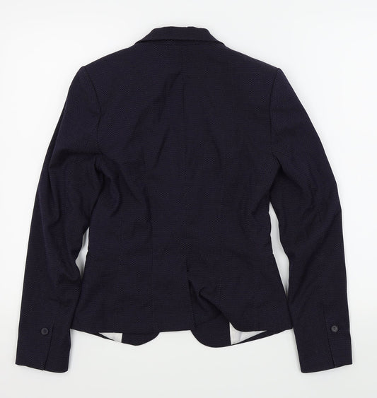 H&M Womens Black Polka Dot  Jacket Blazer Size 6