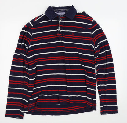 Easy Mens Blue Spotted   Polo Size L