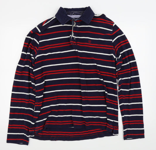 Easy Mens Blue Spotted   Polo Size L