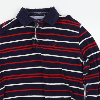 Easy Mens Blue Spotted   Polo Size L