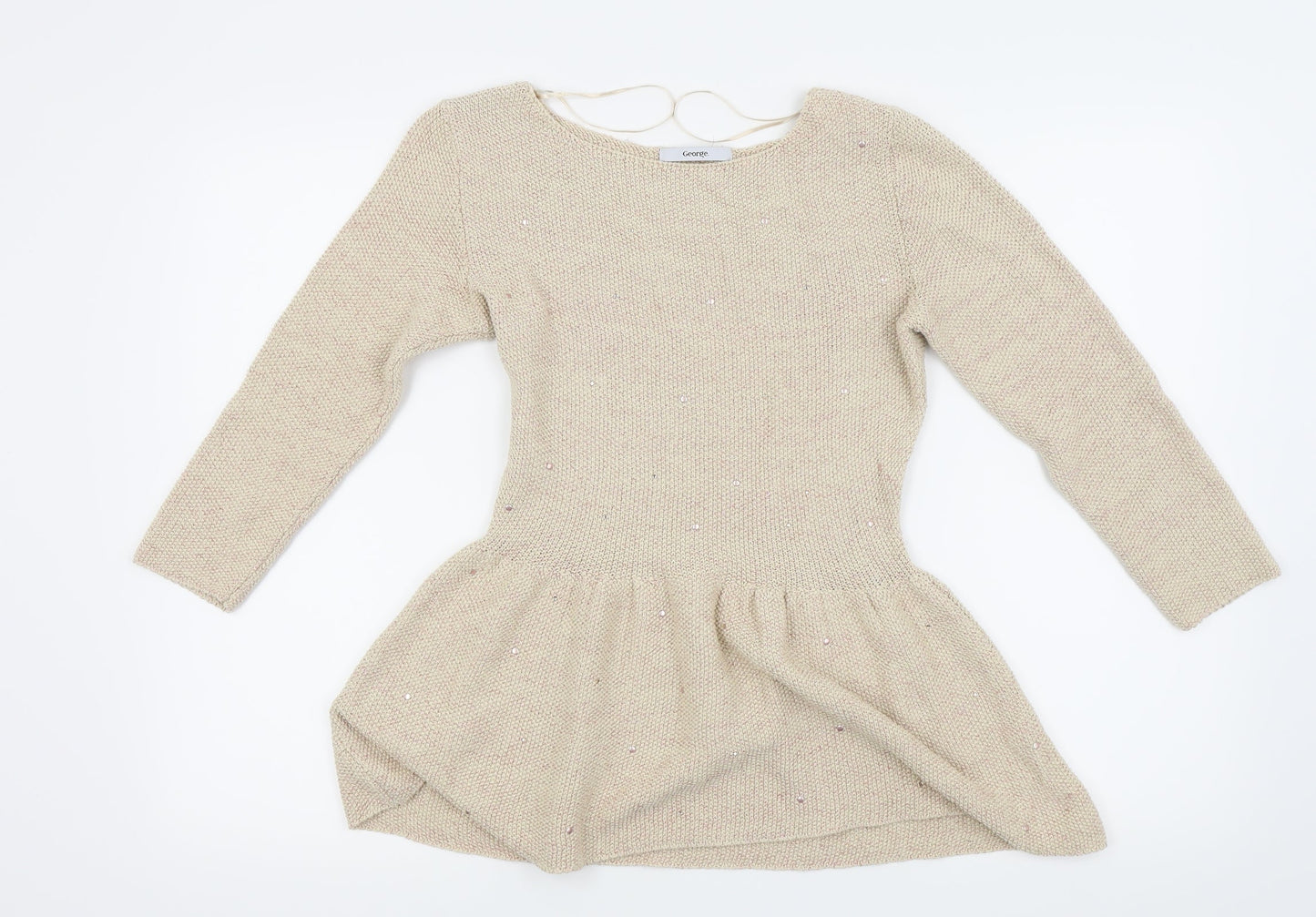 Asda George Womens Beige   Basic T-Shirt Size 10