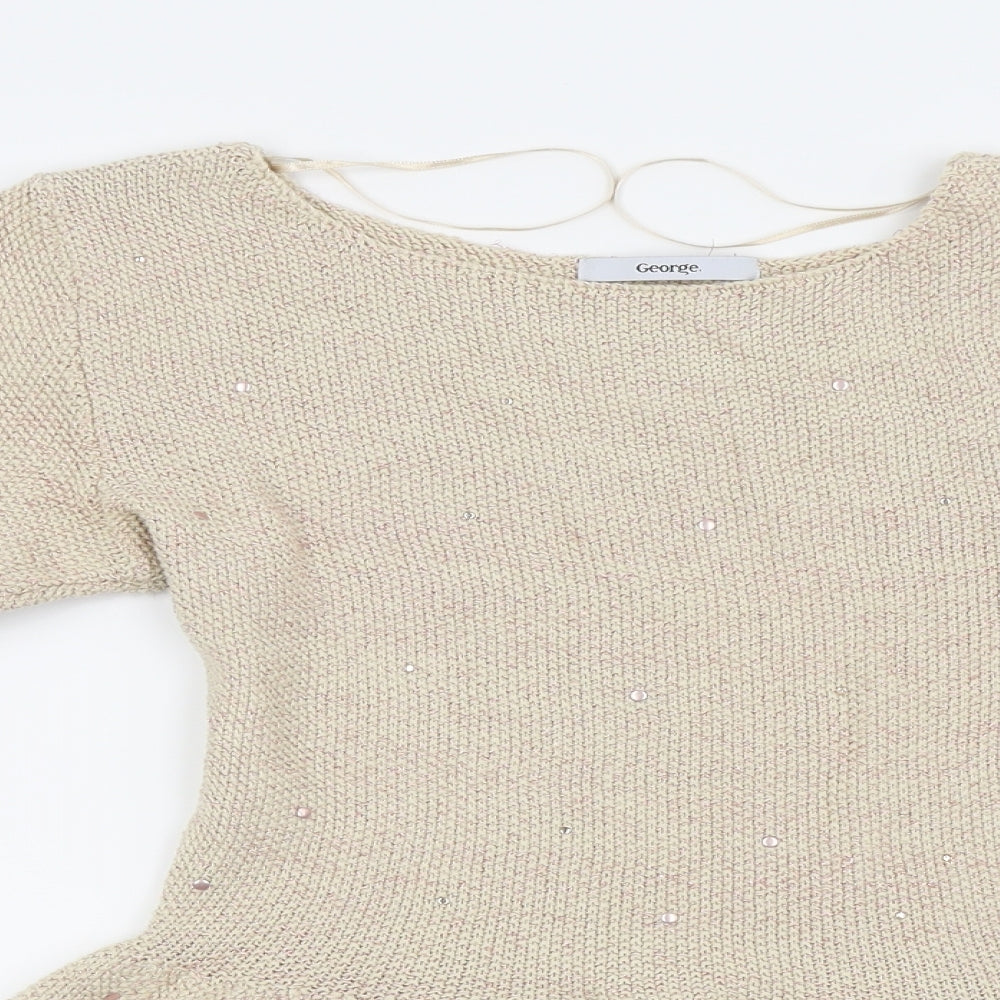 Asda George Womens Beige   Basic T-Shirt Size 10