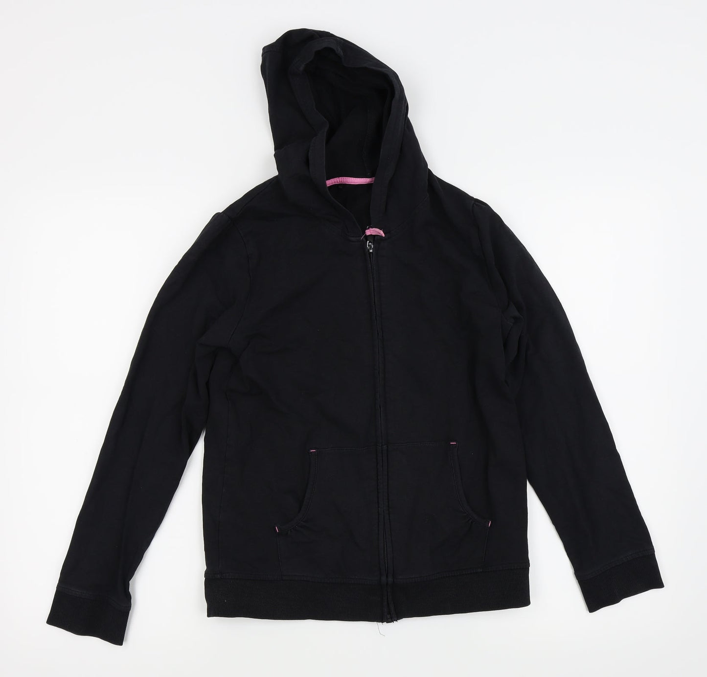 Asda George Girls Black   Full Zip Jumper Size 12-13 Years