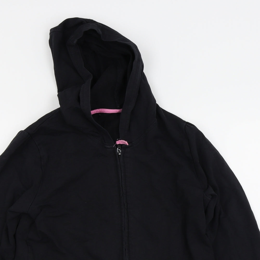 Asda George Girls Black   Full Zip Jumper Size 12-13 Years