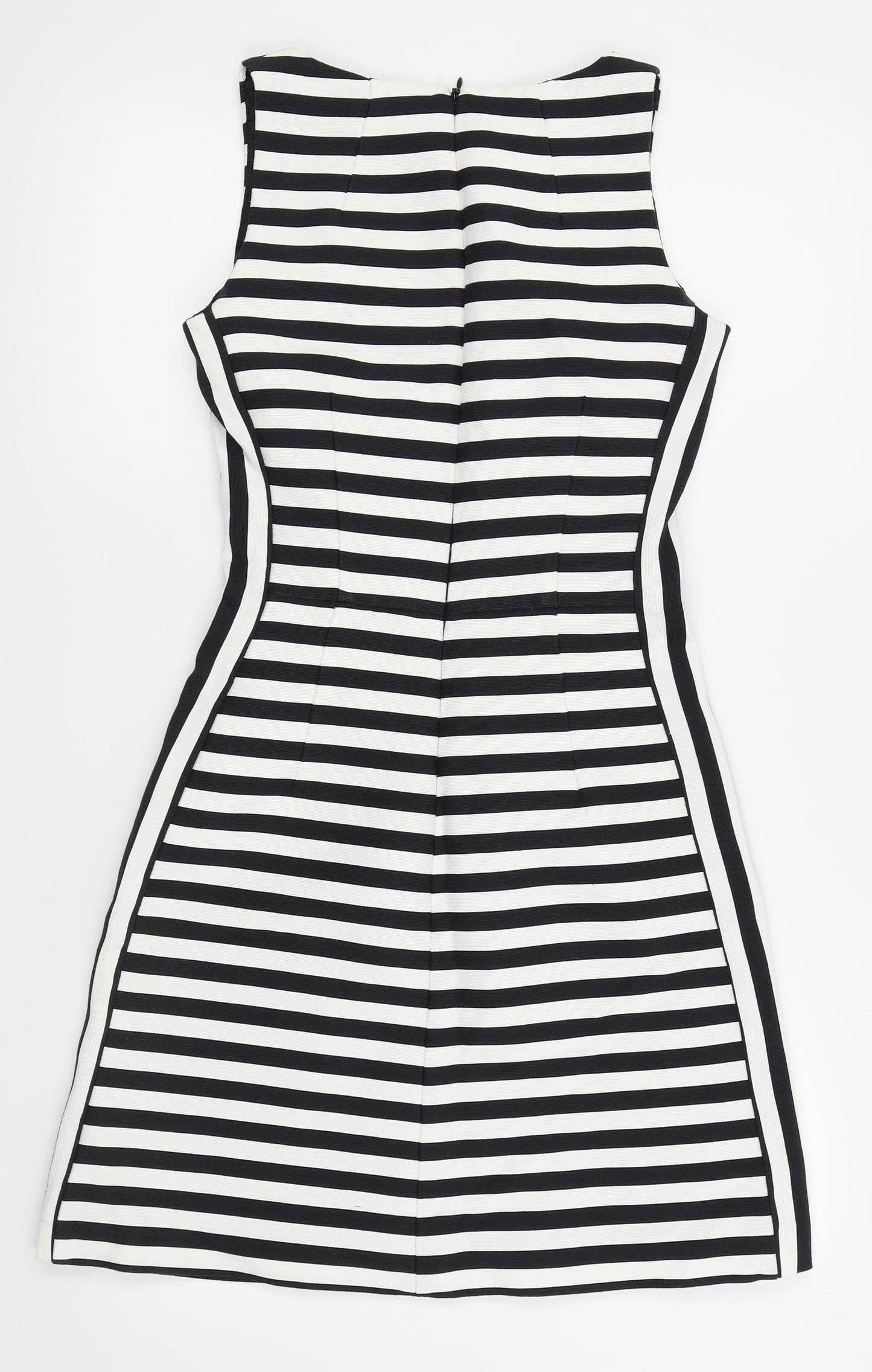 NEXT Womens White Striped  Fit & Flare  Size 6