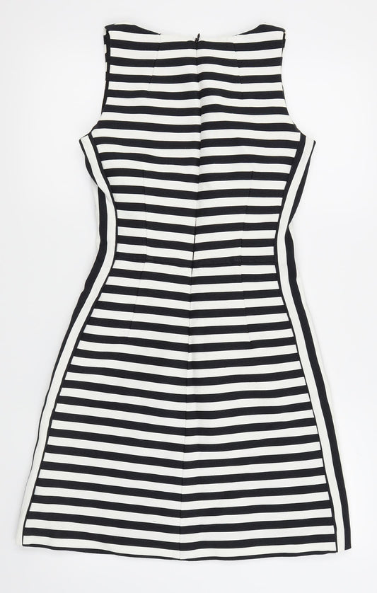 NEXT Womens White Striped  Fit & Flare  Size 6