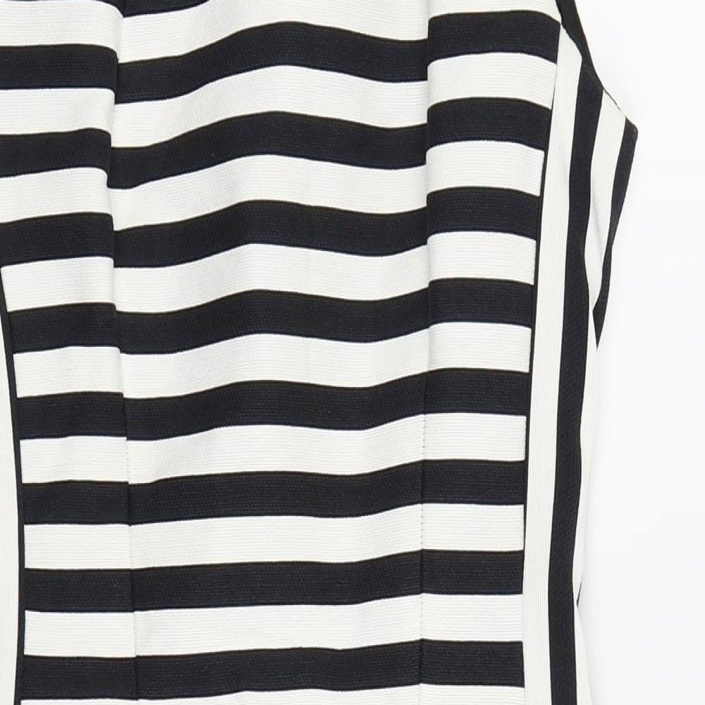 NEXT Womens White Striped  Fit & Flare  Size 6