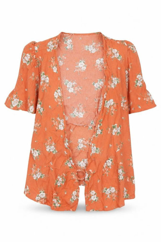 Womens UK Size 14 Newlook Orange Basic T-Shirt
