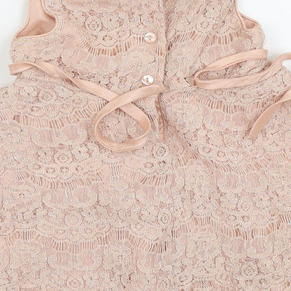 Bloome Girls Pink Floral  Fit & Flare  Size 24 Months