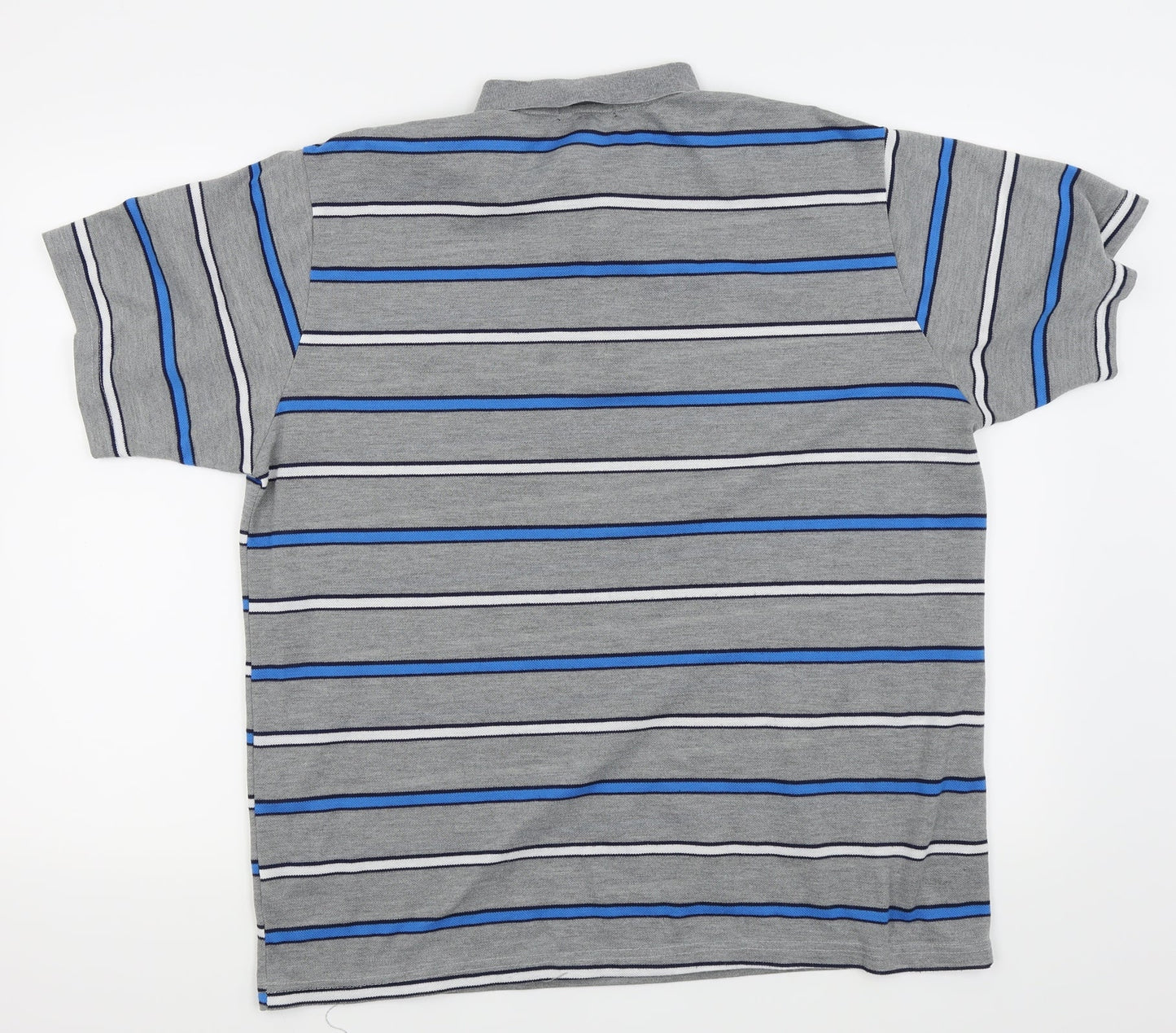 fight the wolf Mens Grey Striped   Polo Size XL