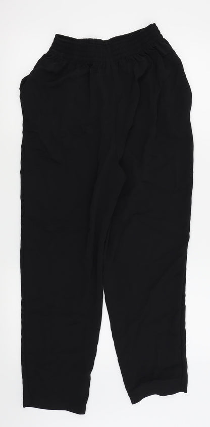 Womens UK Size 10 NEXT Regular Fit Jogger Black Trousers