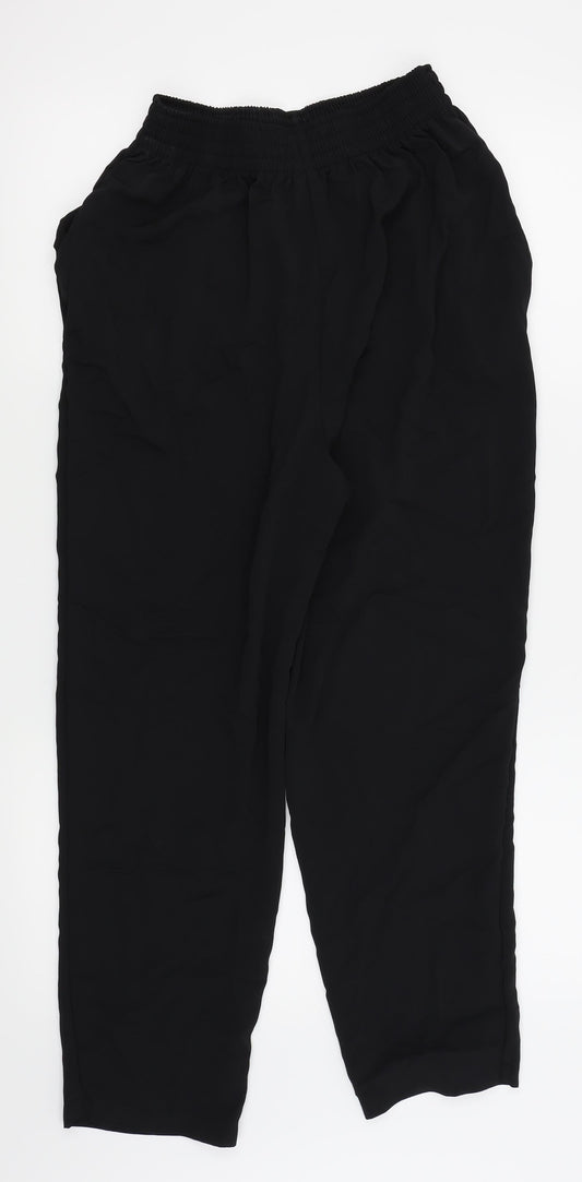 Womens UK Size 10 NEXT Regular Fit Jogger Black Trousers
