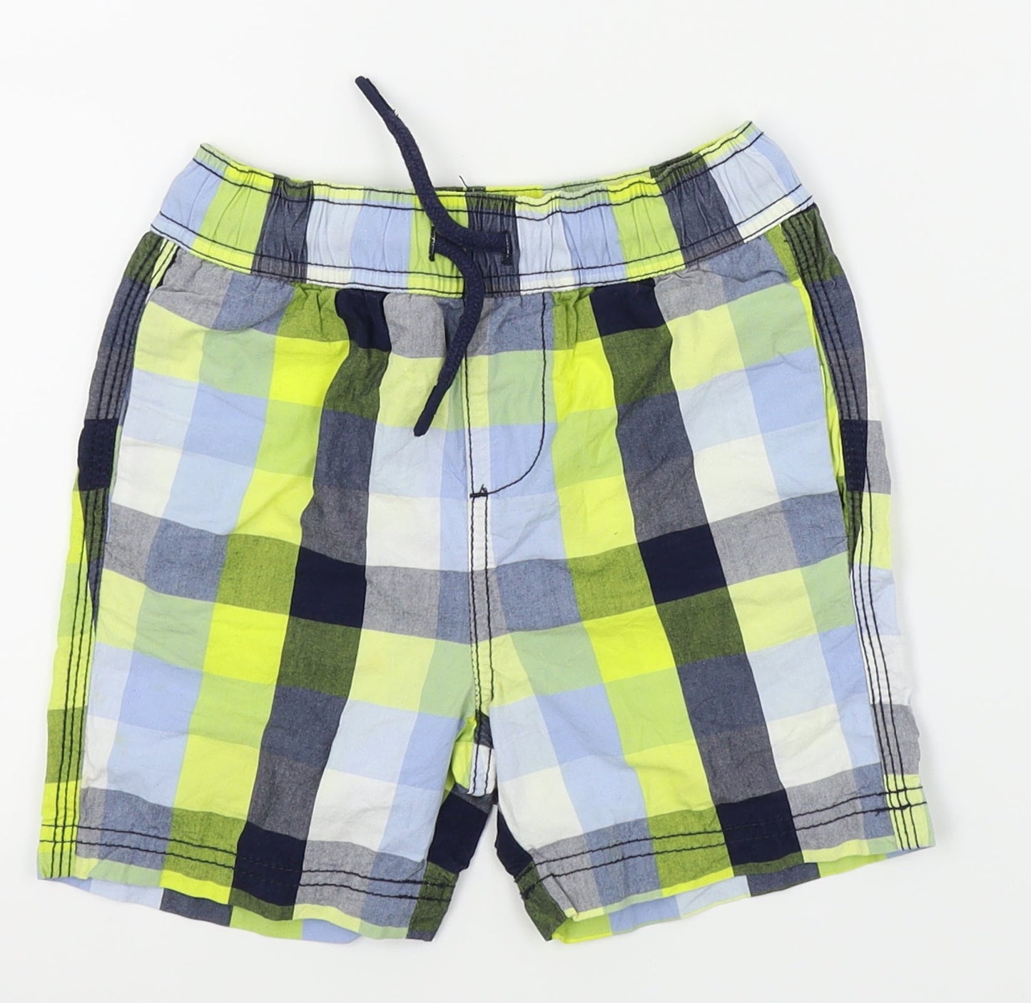 pre worn Boys Multicoloured Check  Chino Shorts Size 6 Years
