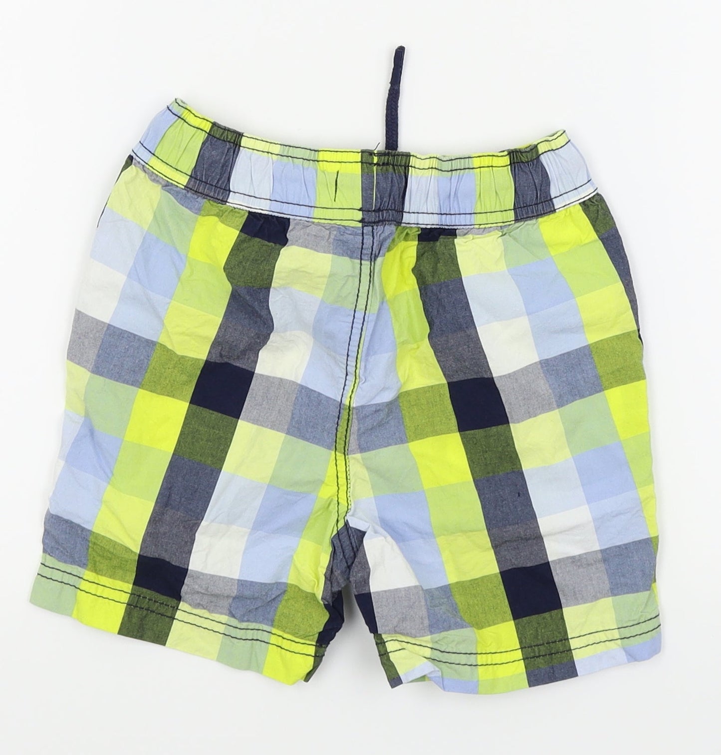 pre worn Boys Multicoloured Check  Chino Shorts Size 6 Years