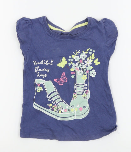 max Girls Blue   Basic Polo Size 3-4 Years